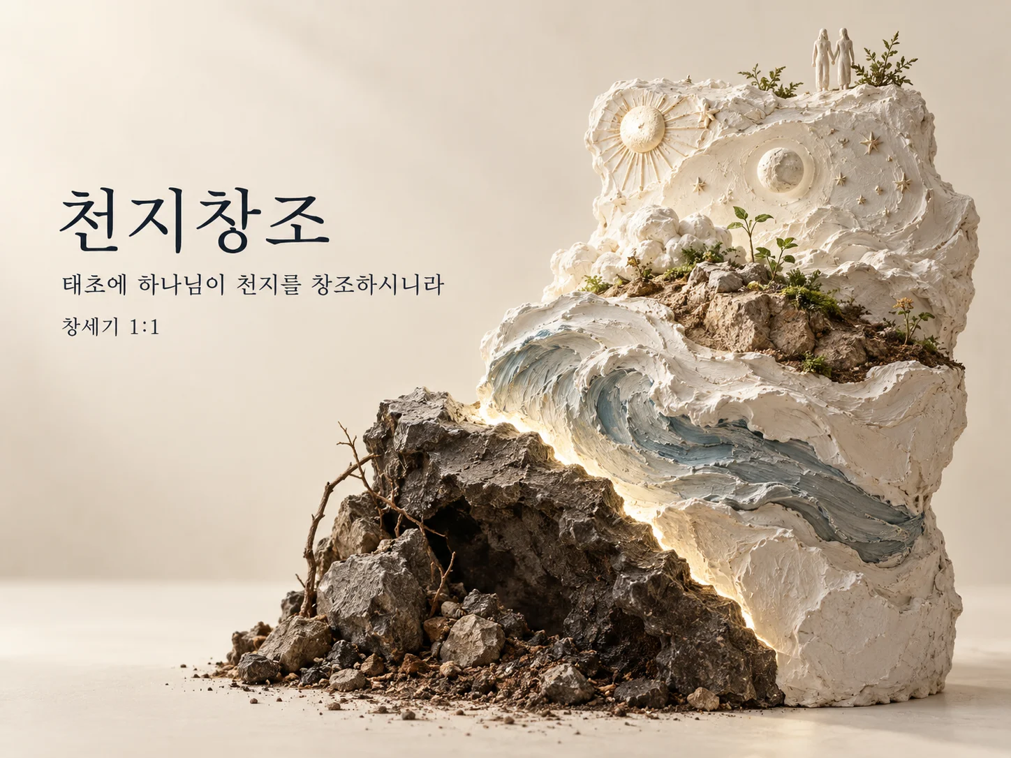 천지창조를 화려하게 보여주다. 결과 이미지